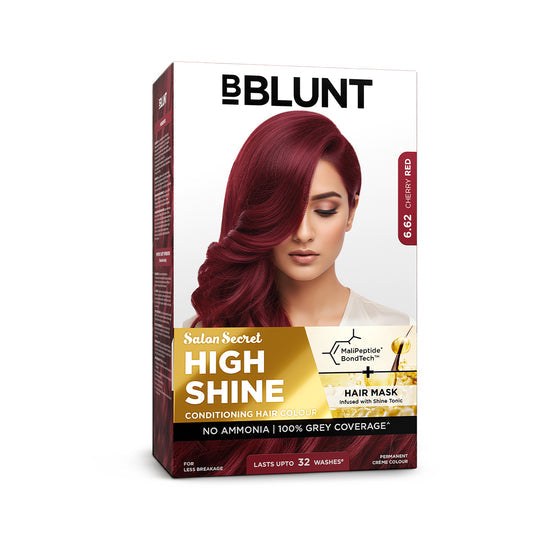 BBlunt Salon Secret High Shine Creme Hair Colour - Cherry Red - No.6.62 - 130g