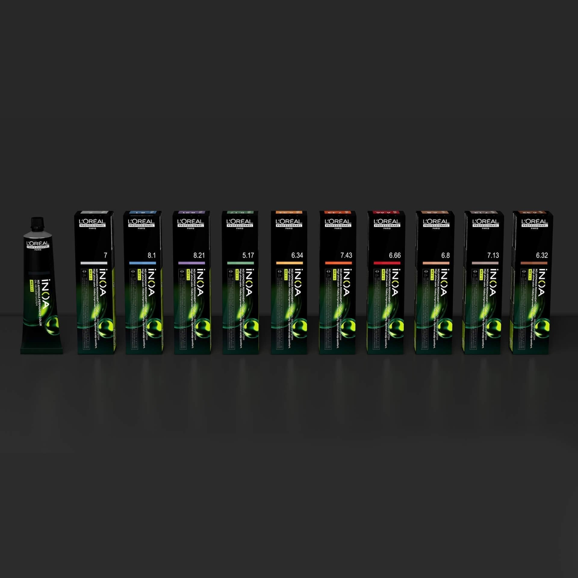 L'Oreal Professionnel Paris iNOA - 4 (Brown) - Ammonia Free Permanent Colour - Mix 1:1 - (60g)