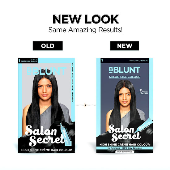 BBlunt Salon Secret High Shine Crème Hair Colour - Natural Black packaging