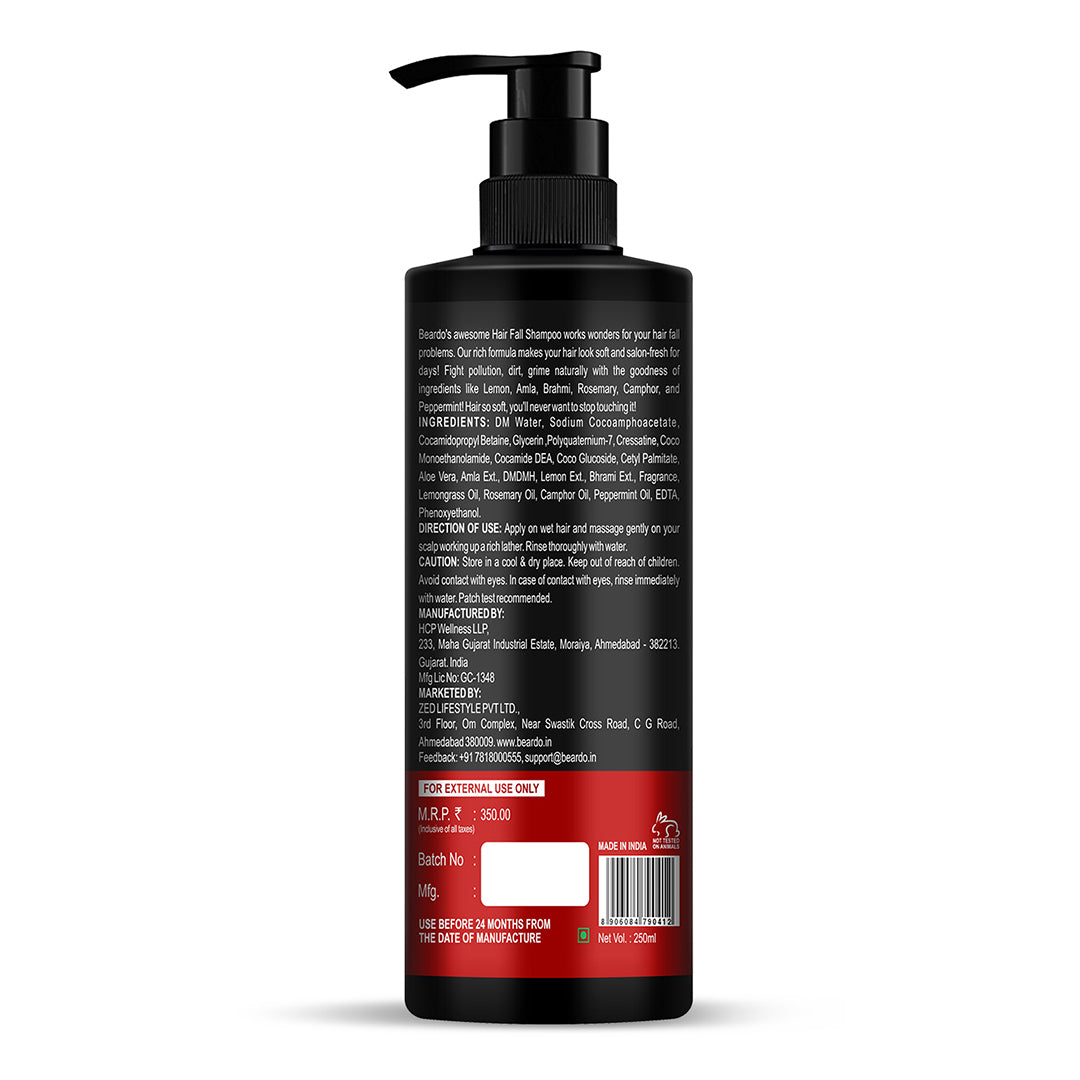Beardo Hair Fall Control Shampoo Application on Hair