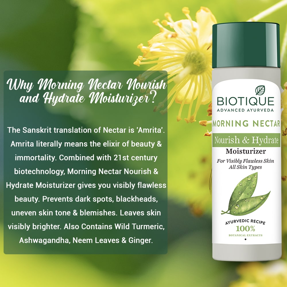 Biotique Morning Nectar Nourish & Hydrate Moisturizer, 190ml
