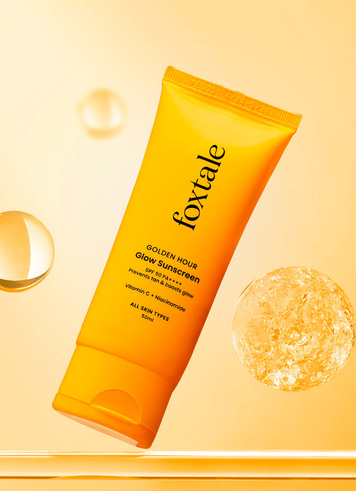 Foxtale SPF 50 Glow Sunscreen Bright and Protected Skin With Vitamin C + Niacinamide, 50ml
