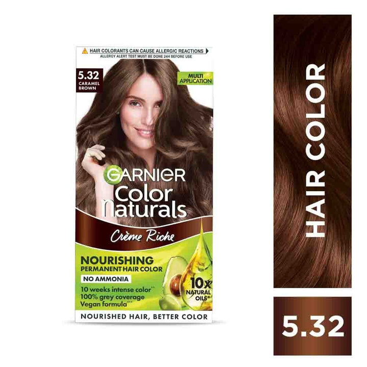 Garnier Hair Colour Shade 5.32 Caramel Brown Swatch