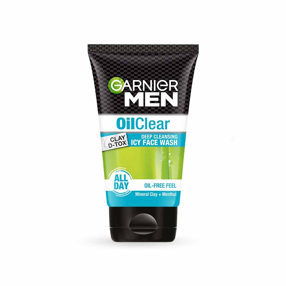 Garnier Men Oil Clear Clay D-Tox Facewash front view