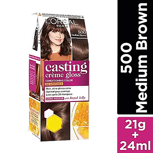 L'Oreal  Paris Casting Crème Gloss - Small Pack, 45g - 500 Medium Brown2