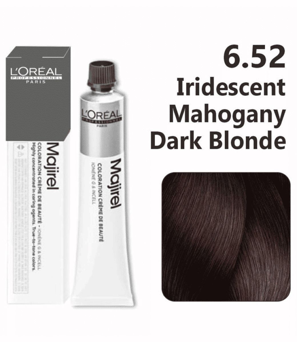 Loreal Professional Majirel Hair Color 6.52 (Irisdescent Mahogany Dark Blonde) - Mix 1:1.5 - (49.5g) - House of Ateeq