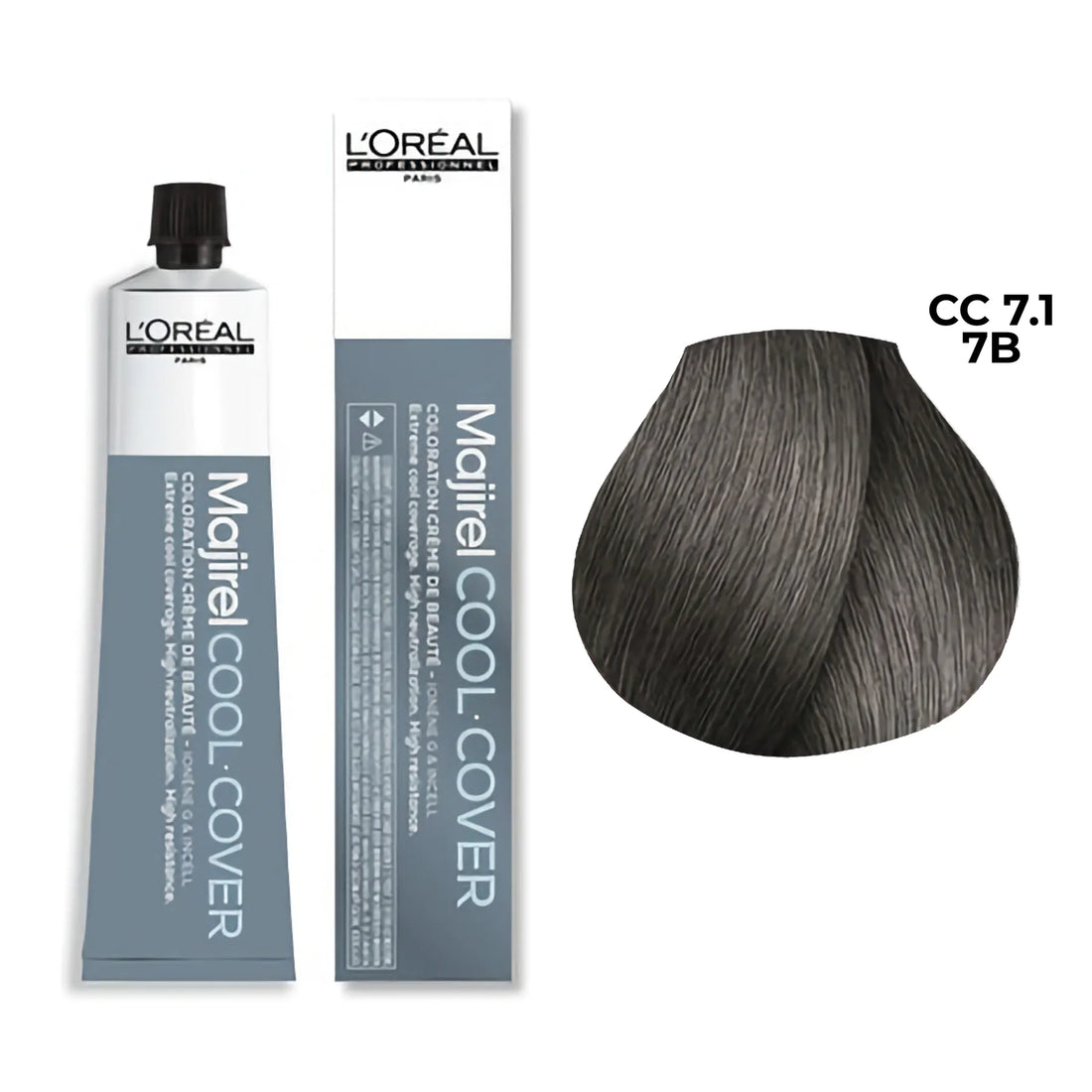 L'Oreal  Professionnel Paris - Majirel Cool Cover - 7.10 (Ash Blonde) - Mix 1:1.5 - (49.5g) - House of Ateeq