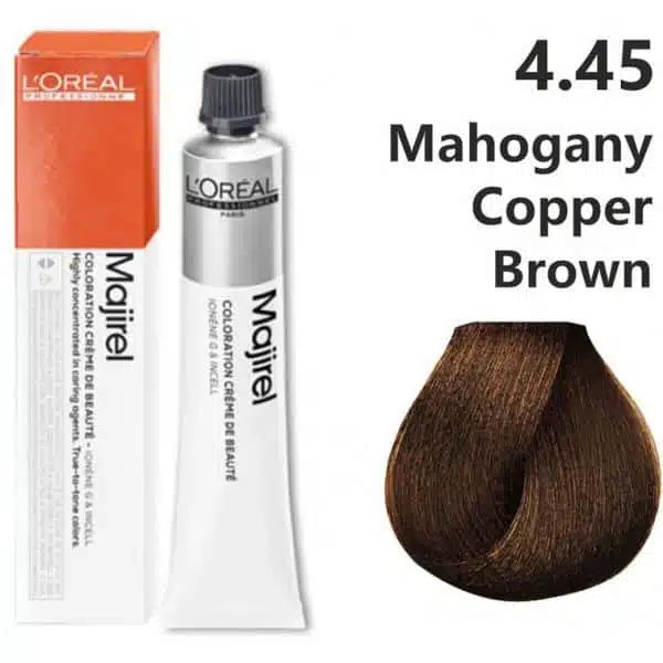 L'Oreal Professionnel Paris Majirel 4.45 (Mahogany Copper Brown) – 49.5 g