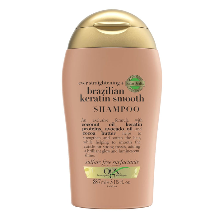 OGX Brazillian Keratin Smooth Shampoo, 88ml - House of Ateeq