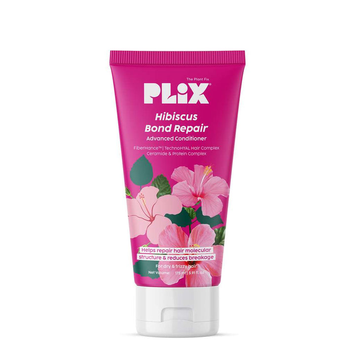 Plix Hibiscus Bond Repair Advanced Conditioner | Repairs Hair Structure & Reduces Breakage, 175ml