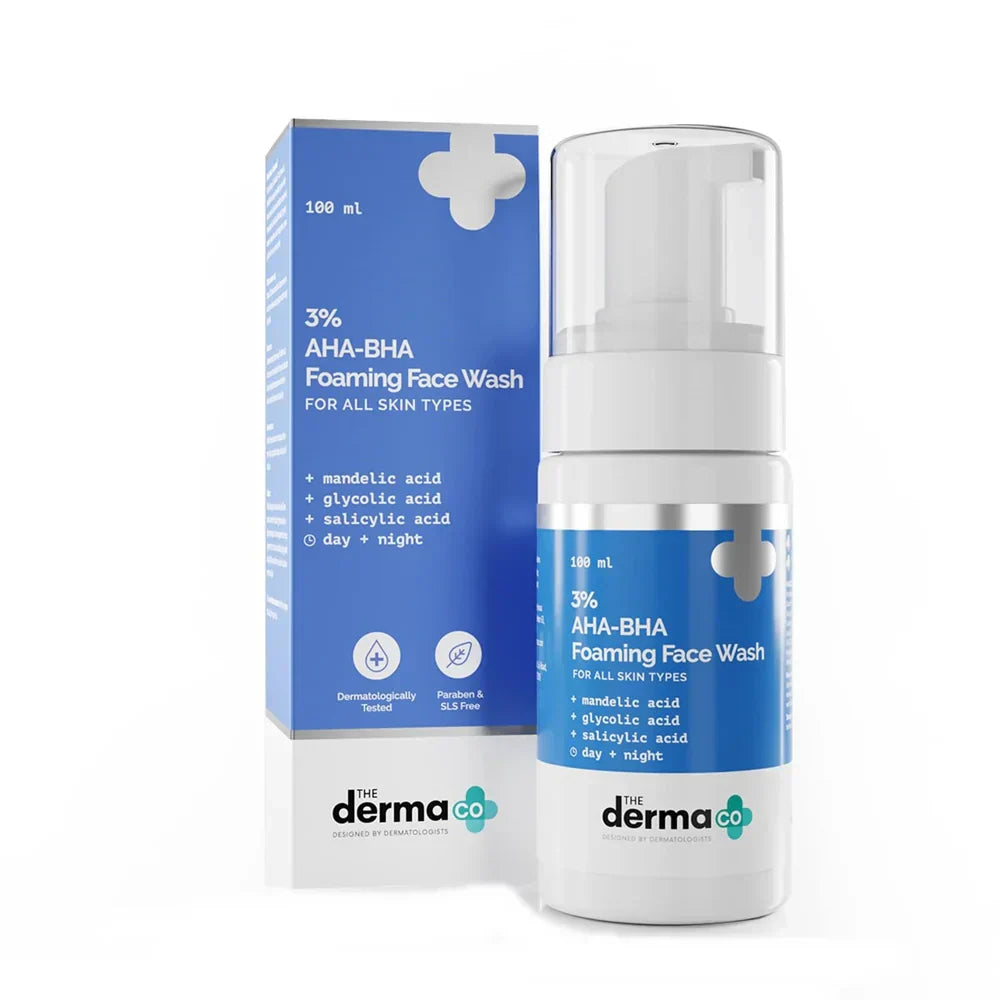 The Derma Co 2% AHA-BHA Foaming Daily Face Wash 100ml - House of Ateeq