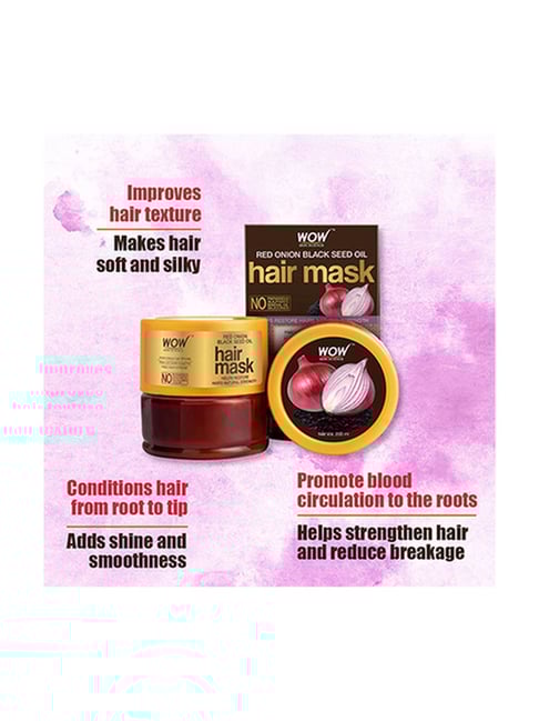 WOW Skin Science Red Onion Black Seed Hair Mask, 200ml